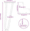 vidaXL - Haarspeld - tafelpoten - 4 - st - 30 - cm - massief - staal - wit