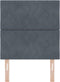 vidaXL - Hoofdbord - met - Diamant - Blokken - Ontwerp - Donkergrijs - 80 - cm - Velvet