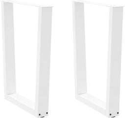 vidaXL - Eettafelpoten - 2 - st - V-vormig - 70x(72-73,3) - cm - staal - wit