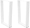 vidaXL - Eettafelpoten - 2 - st - V-vormig - 70x(72-73,3) - cm - staal - wit