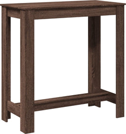 vidaXL - Bartafel - 102x50x103,5 - cm - bewerkt - hout - bruin - eikenkleurig