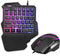 Gaming toetsenbord en muis met een hand, combo met RGB-achtergrondlicht, ergonomisch mini-toetsenbor