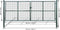 vidaXL - Poort - 415x200 - cm - gegalvaniseerd - staal - zilverkleurig