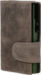 Clicksafe pasjeshouder - RFID - 8 pasjes - jachtleer/aluminium - grijs/groen - JU-964306