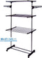 Bathroom Solutions Wasrek-droogrek - zwart-wit - 80 x 57 x 165 cm