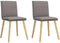 vidaXL - Eetkamerstoelen - draaibaar - 2 - st - stof - taupe