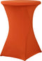 Alora Statafelrok oranje 80 cm - Statafel Tafelrok - Statafelhoes - Stretch – ∅80 x 110 cm – geschikt voor Horeca Evenementen - Sta Tafel Hoes - Statafel - Staantafelhoes - Cocktailparty - Trouwerij - Sta-tafel rok
