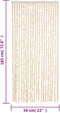 vidaXL - Vliegengordijn - 56x185 - cm - chenille - beige - en - wit