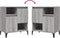 vidaXL - Dressoir - 60x35x70 - cm - bewerkt - hout - grijs - sonoma - eikenkleurig