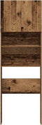 vidaXL - Wasmachinekast - 64x24x190 - cm - bewerkt - hout - oud - houtkleurig