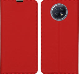 iMoshion Hoesje Geschikt voor Xiaomi Redmi Note 9T (5G) Hoesje Met Pasjeshouder - iMoshion Slim Folio Bookcase - Rood