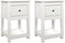 vidaXL - Nachtkastjes - 2 - st - 40x35x61,5 - cm - massief - grenenhout - wit