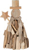 J-Line figuur + Ster Takken - hout - naturel - large