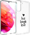 imoshion Hoesje Geschikt voor Samsung Galaxy S21 FE Hoesje Siliconen - imoshion Design hoesje - Transparant / Zwart / Live Laugh Love