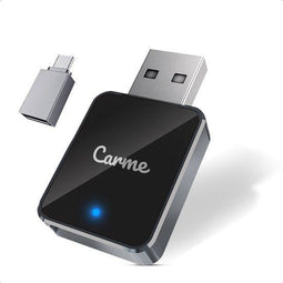 CarMe Mini 2-in-1 CarPlay Dongle V2 - Draadloos CarPlay & Android Auto - USB-A & USB-C - Donkergrijs