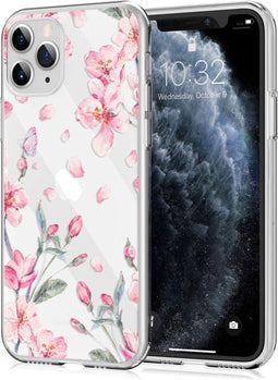 iMoshion Hoesje Geschikt voor iPhone 11 Pro Hoesje Siliconen - iMoshion Design hoesje - Roze / Transparant / Blossom Watercolor