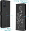 iMoshion Hoesje Geschikt voor Samsung Galaxy A71 Hoesje Met Pasjeshouder - iMoshion Design Softcase Bookcase - Wit / Zwart / Woman Flower Black