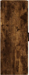vidaXL - Wandkast - 34,5x34x90 - cm - bewerkt - hout - gerookt - eikenkleurig
