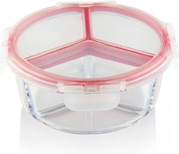 Mehrzer - Vershouddoos - 0.95 Liter - rond - met vakverdeling - Bake-en-Lock - Rood
