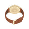 Emporio Armani Heren Horloge - Chronograaf 42 mm - Bruine leren band - Crème wijzerplaat