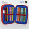 Driedubbele Pennenzak Sonic Blauw 12,5 x 6,5 x 19,5 cm
