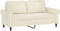 vidaXL - Tweezitsbank - 140 - cm - fluweel - crèmekleurig