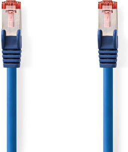 Nedis CAT6 Netwerkkabel - RJ45 Male - RJ45 Male - S/FTP - 0.50 m - Rond - LSZH - Blauw - Polybag