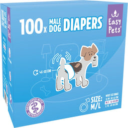 Easypets Dog Diapers Male - Hondenluiers Reu - M/L - 100 stuks - Voordeelverpakking