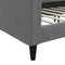 vidaXL - Slaapbank - 90x200 - cm - stof - donkergrijs