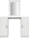 vidaXL - Kaptafel - met - LED - Verlichting - - - Wit - 102 - x - 33 - x - 135 - cm