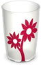 Antislip beker bloemen - Melamine - 200 ml - Transparant