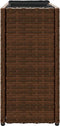 vidaXL - Plantenbak - met - 2 - potten - 90x20x40 - cm - poly - rattan - bruin