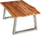 vidaXL - Salontafel - 100x60x40 - cm - massief - acaciahout - en - roestvrij - staal