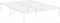 vidaXL - Bedframe - metaal - wit - 150x200 - cm