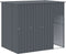 vidaXL - Hondenhok - met - ren - 214x865x181 - cm - gegalvaniseerd - staal - antraciet