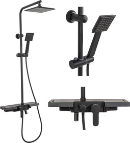 Rea Bravo - Regendouche - Beweegbare uitloop - Zwart 105cm