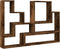 vidaXL - Wandschap - 96x12x64 - cm - bewerkt - hout - gerookt - eikenkleurig