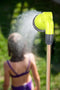 Kinzo Verstelbare Tuindouche - ⌀56 x 160/220CM - Douchekop 6 Waterstanden - Groen/Zilver