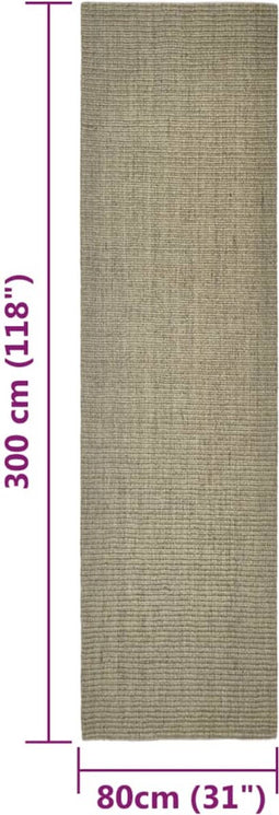 vidaXL Sisalmat voor krabpaal 80x300 cm taupe