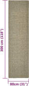 vidaXL Sisalmat voor krabpaal 80x300 cm taupe