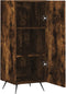 vidaXL - Dressoir - 34,5x34x90 - cm - bewerkt - hout - gerookt - eiken