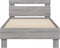 vidaXL - Bedframe - met - hoofdbord - en - LED - grijs - sonoma - eikenkleur - 90x190 - cm