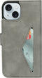 Mobiparts iPhone 15 - Classic Wallet Case - Ruimte voor pasjes - Granite Grey