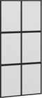 vidaXL - Schuifdeur - 102,5x205 - cm - gehard - glas - en - aluminium - zwart