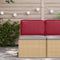 vidaXL - Ligbedkussen - voor - Rugleuning - Wijnrood - 50x40x12 - cm - Oxford - Stof
