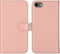 Selencia Echt Lederen Bookcase - Flip Cover - 3 Pashouders - Roze (iPhone SE (2022) iPhone SE (2020) iPhone 8, iPhone 7, iPhone 6s iPhone 6)