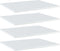 vidaXL - Wandschappen - 4 - st - 60x50x1,5 - cm - bewerkt - hout - hoogglans - wit