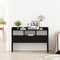vidaXL - Zwarte - Eik - Sidetable - 105x30x70 - cm - Geengineerd - Hout