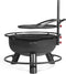 CookKing - Premium grill Bandito 80 cm met grillrooster en hanger - Vuurschaal BBQ - Staal - Zwart