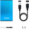 TooQ TQE-2527 - Externe behuizing - USB 3.0 - Blauw